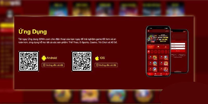 Quy trình các bước giúp người chơi tải app 33win một cách dễ dàng